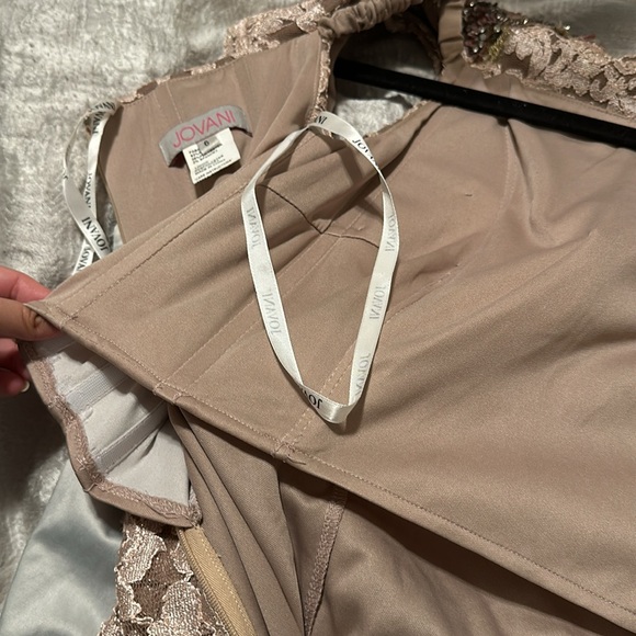 Stunning custom beaded blush colored gown - Picture 8 of 9